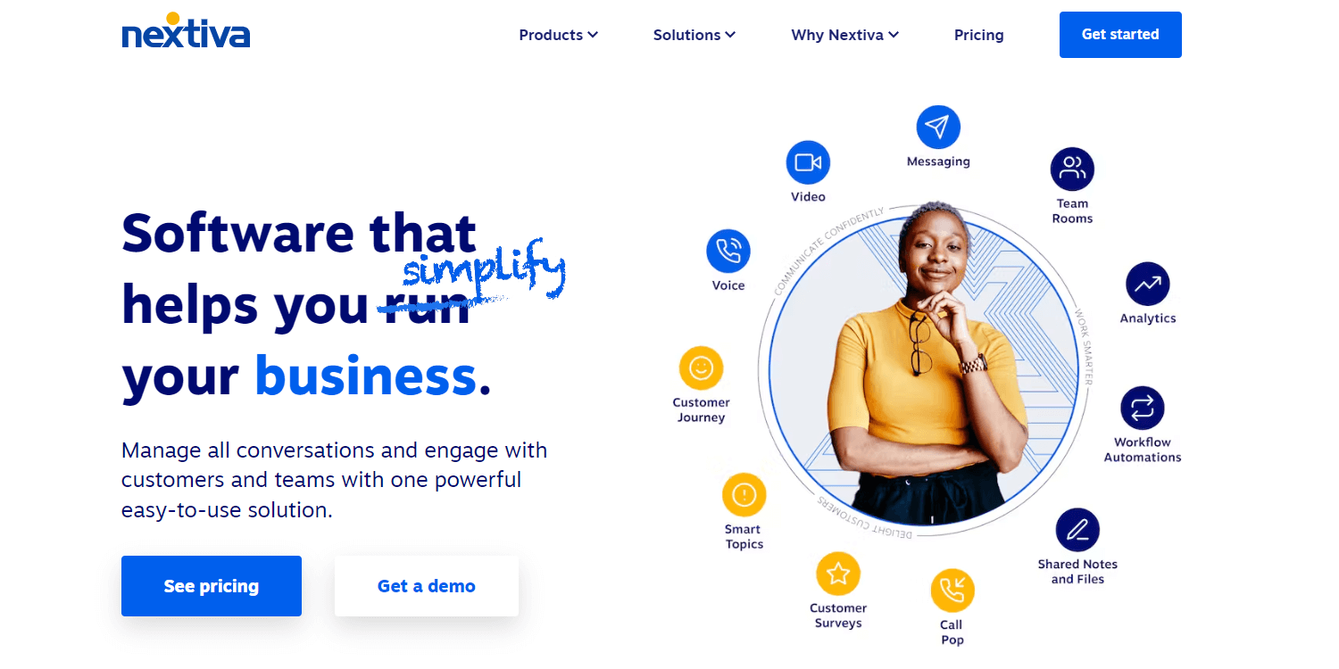 Nextiva home page