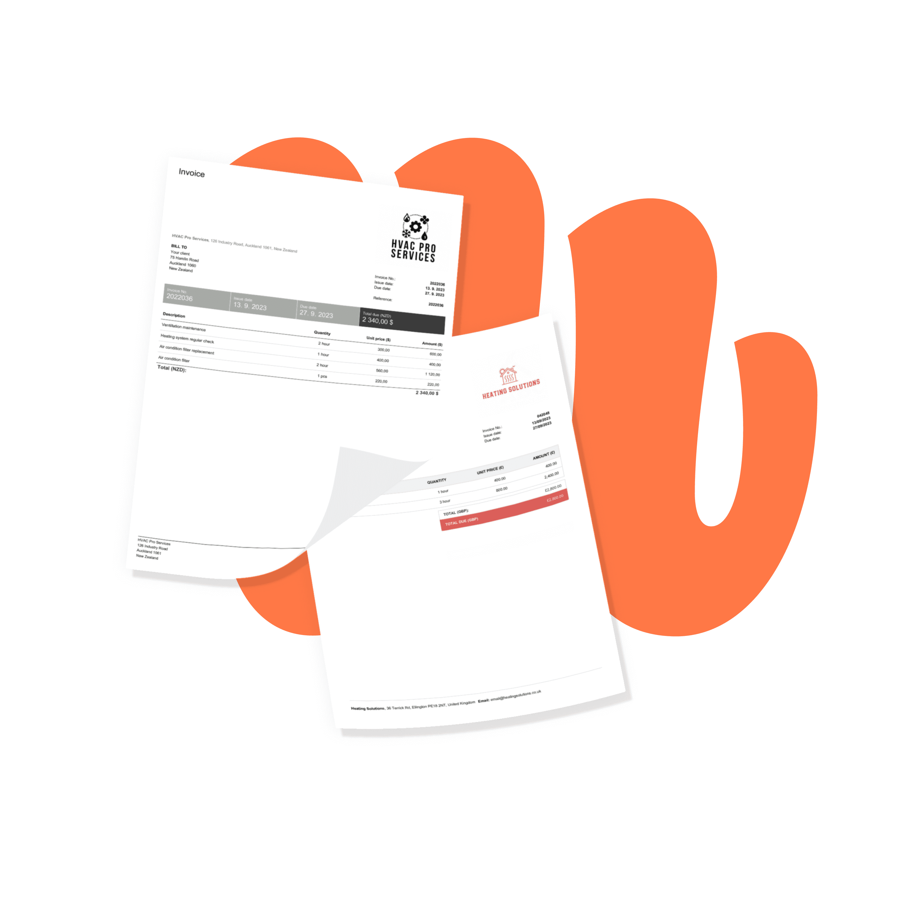 professional hvac invoice templates