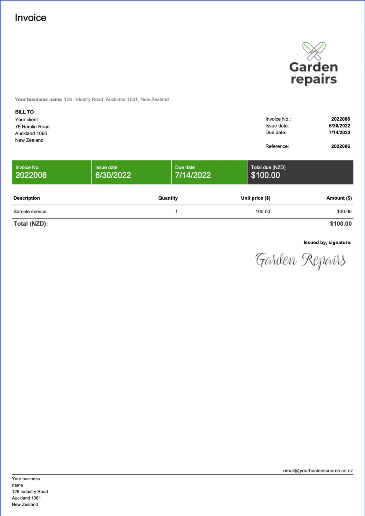 Sales Invoice Template